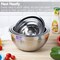 7 Pieces Mixing Bowls with Lids for Kitchen, Stainless Steel Mixing Bowls Set Ideal for Baking, Prepping, Cooking and Serving Food, Nesting Metal Mixing Bowls for Space Saving Storage